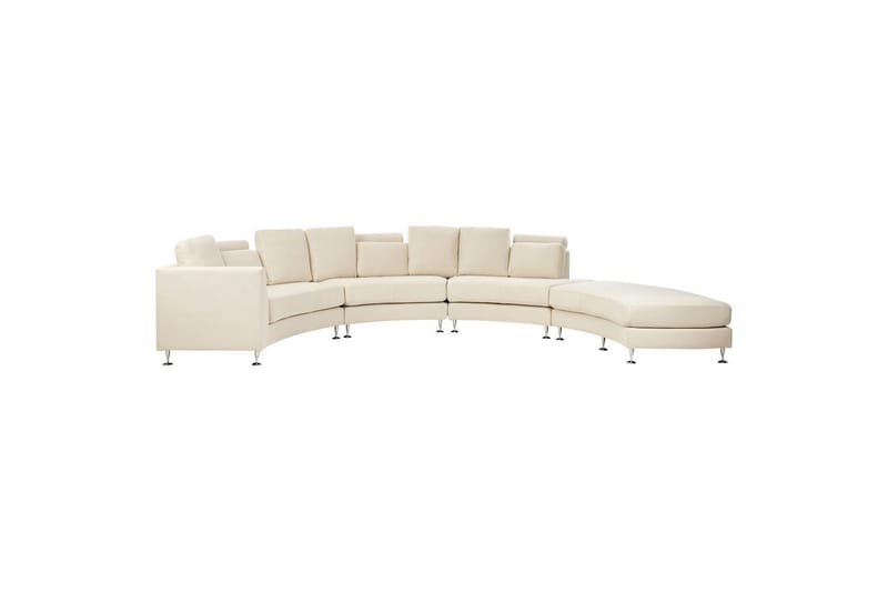 Halvrund soffa Rotunde Beige/Silver - Beige/Silver - Möbler - Soffa