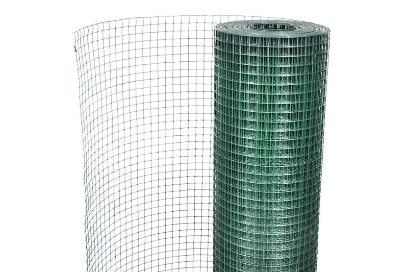 Hönsnät galvaniserat med PVC-beläggning 10x1 m grön - Grön - Burar & transportburar