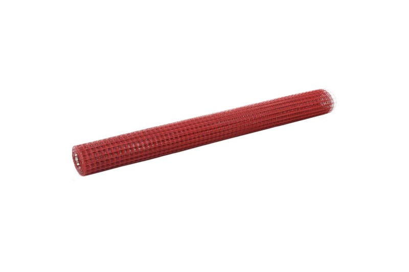 Hönsnät stål med PVC-beläggning 25x1,5 m röd - R�öd - Burar & transportburar
