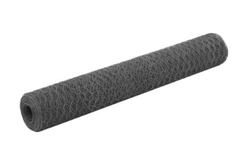 Hönsnät stål med PVC-beläggning 25x1 m grå