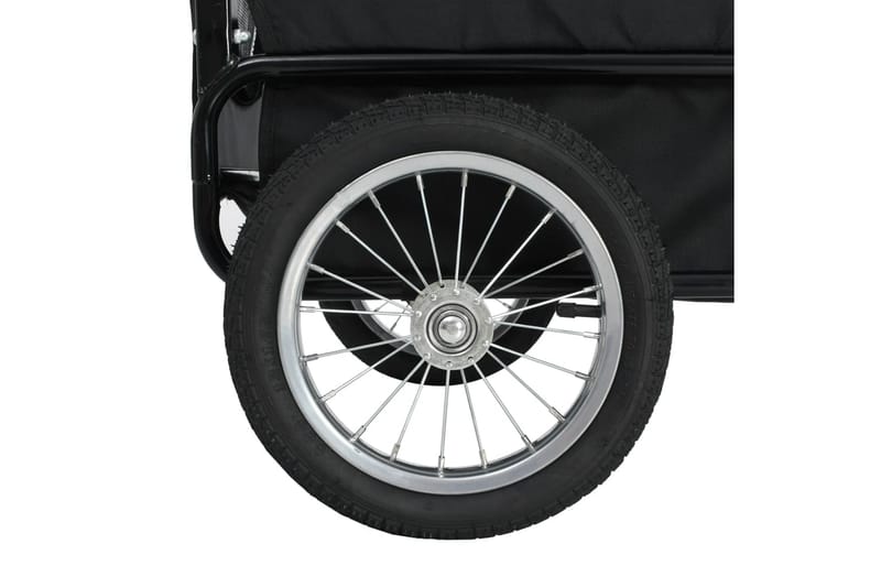2-i-1-Cykelvagn för husdjur och joggingvagn grå och blå - Grå - Hundbur & hundtransport