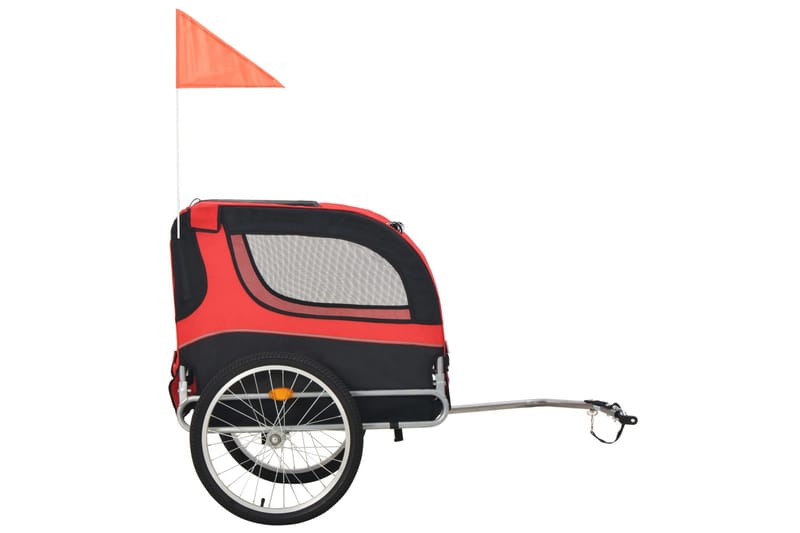 Cykelvagn för hund röd och svart - Röd/Svart - Hundbur & hundtransport