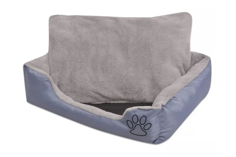 Hundbädd med vadderad kudde storlek XL grå - Askgrå - Hundbädd & hundsäng