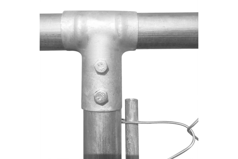 Hundgård för utomhusbruk 383x383x185 cm - Silver - Hundkoja & hundhus