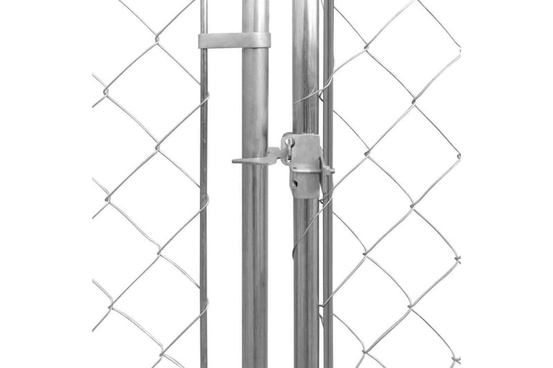 Hundgård för utomhusbruk 383x383x185 cm - Silver - Hundkoja & hundhus