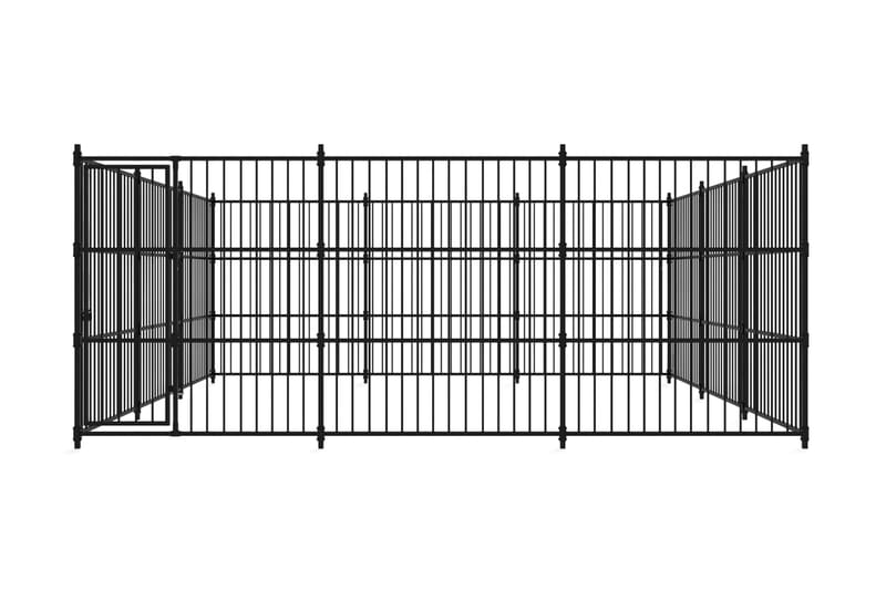 Hundgård för utomhusbruk 450x450x185 cm - Svart - Hundkoja & hundhus