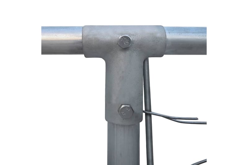 Hundgård för utomhusbruk galvaniserat stål 2x2x1 m - Silver - Hundkoja & hundhus