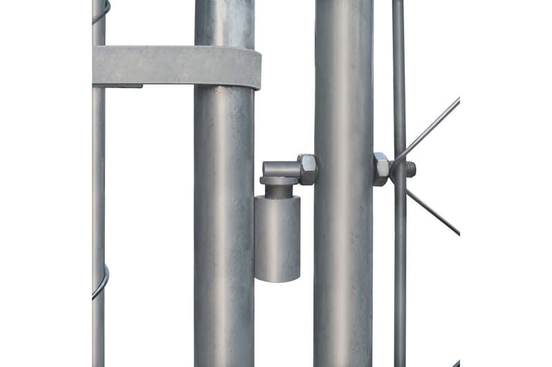 Hundgård för utomhusbruk galvaniserat stål 4x4x1 m - Silver - Hundkoja & hundhus
