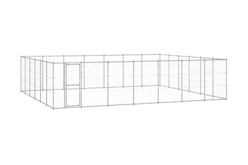 Hundgård för utomhusbruk galvaniserat stål 50,82 m²