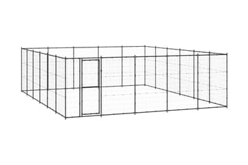 Hundgård för utomhusbruk stål 36,3 m²