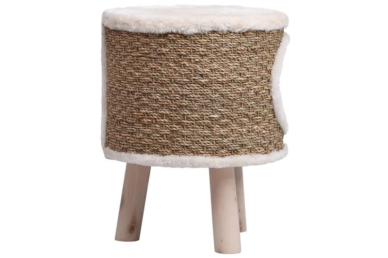 Kattkoja med träben 41 cm sjögräs - Brun - Katthus & kattkoja