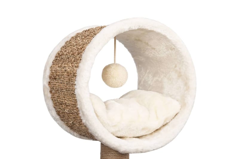 Kattmöbel med tunnel och leksak 56 cm sjögräs - Beige - Katthus & kattkoja