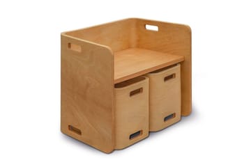 Bord och stolar set (3 delar) Miraeny Natur - Natur - Möbler - Köksmöbler - Möbelset för kök & matplats