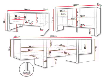 Calvenn Möbelset för Vardagsrum - Förvaring - Förvaringsmöbler - Möbelset för vardagsrum
