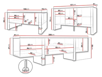 Calvenn Möbelset för Vardagsrum - Förvaring - Förvaringsmöbler - Möbelset för vardagsrum