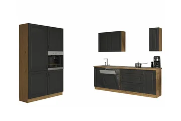 Templemore Möbelset För Kök & Matplats Black/Dark Wood - Möbler - Köksmöbler - Möbelset för kök & matplats