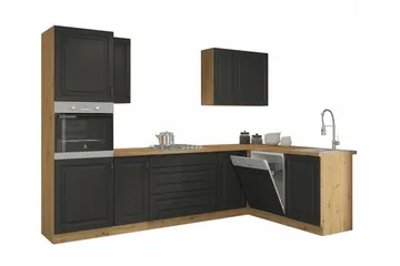 Templemore Möbelset För Kök & Matplats Black/Wood - Möbler - Köksmöbler - Möbelset för kök & matplats