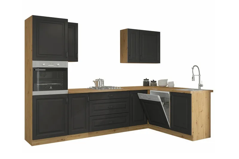 Templemore Möbelset För Kök & Matplats Black/Wood