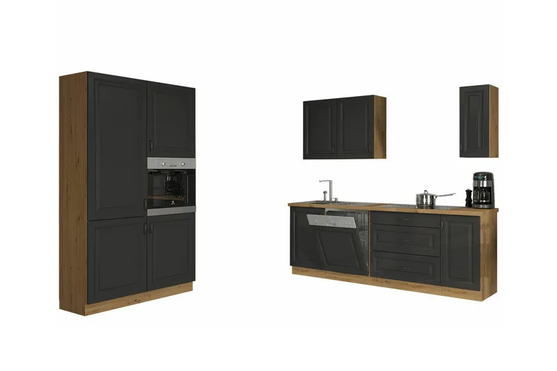 Templemore Möbelset För Kök & Matplats Black/Wood