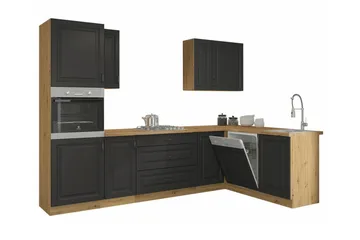 Templemore Möbelset För Kök & Matplats Black/Wood - Möbler - Köksmöbler - Möbelset för kök & matplats