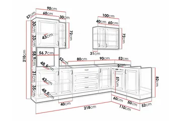Templemore Möbelset För Kök & Matplats Brown/Wood - Möbler - Köksmöbler - Möbelset för kök & matplats