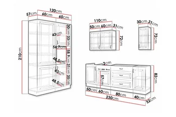 Templemore Möbelset För Kök & Matplats White - Möbler - Köksmöbler - Möbelset för kök & matplats