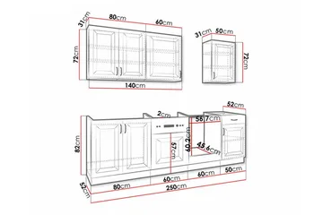 Templemore Möbelset För Kök & Matplats White - Möbler - Köksmöbler - Möbelset för kök & matplats