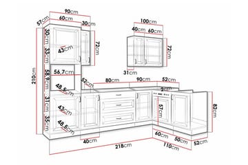 Templemore Möbelset För Kök & Matplats White - Möbler - Köksmöbler - Möbelset för kök & matplats