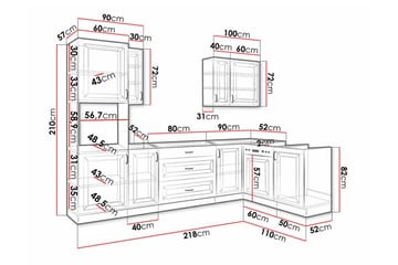 Templemore Möbelset För Kök & Matplats White - Möbler - Köksmöbler - Möbelset för kök & matplats