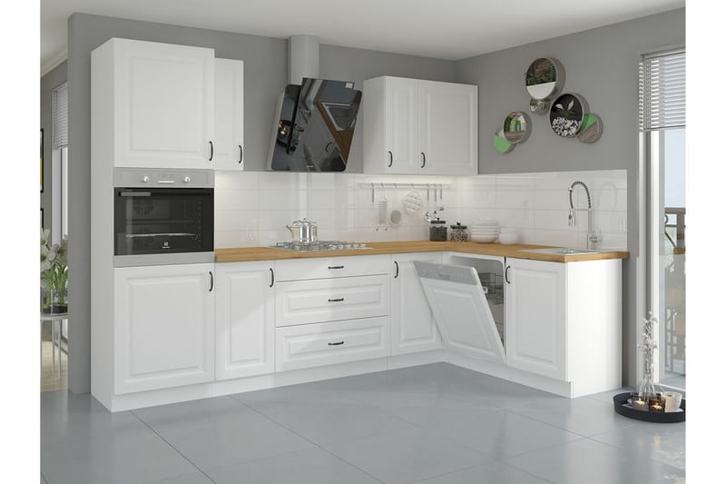 Templemore Möbelset För Kök & Matplats White/Wood - Möbler - Köksmöbler - Möbelset för kök & matplats