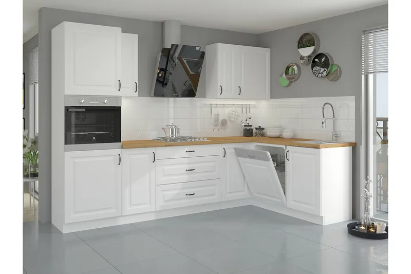 Templemore Möbelset För Kök & Matplats White/Wood - Möbler - Köksmöbler - Möbelset för kök & matplats