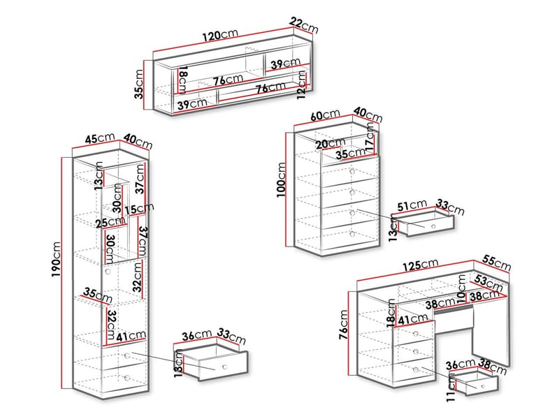 Elvaren Möbelset för Kontor - Möbler - Kontorsmöbler - Möbelset för kontor