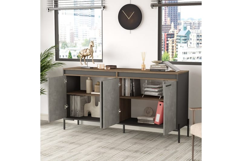 Enor Möbelset För Kontor - Silver/Antracit - Möbler - Kontorsmöbler - Möbelset för kontor