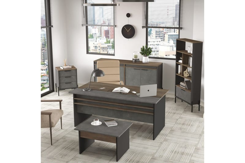 Enor Möbelset För Kontor - Silver/Antracit - Möbler - Kontorsmöbler - Möbelset för kontor