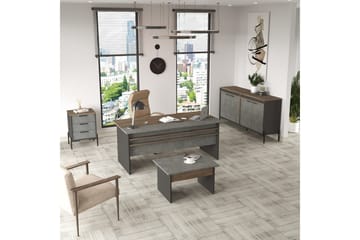 Kontorsmöbelset Enor 8 Argentu / Antracit - Silver/Antracit - Möbler - Kontorsmöbler - Möbelset för kontor