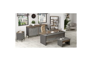 Kontorsmöbelset Enor 9 Argentu / Antracit - Silver/Antracit - Möbler - Kontorsmöbler - Möbelset för kontor