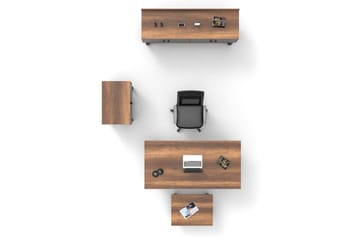 Kontorsmöbelset Mono 09 Barock / Antracit - Natur/Kolgrå - Möbler - Kontorsmöbler - Möbelset för kontor