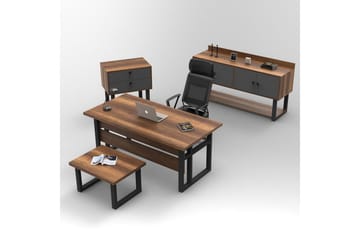 Kontorsmöbelset Mono 09 Barock / Antracit - Natur/Kolgrå - Möbler - Kontorsmöbler - Möbelset för kontor