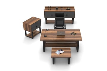 Kontorsmöbelset Mono 09 Barock / Antracit - Natur/Kolgrå - Möbler - Kontorsmöbler - Möbelset för kontor