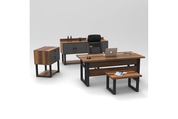 Kontorsmöbelset Mono 09 Barock / Antracit - Natur/Kolgrå - Möbler - Kontorsmöbler - Möbelset för kontor