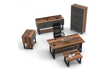 Kontorsmöbelset Mono 11 Barock / Antracit - Antracit - Möbler - Kontorsmöbler - Möbelset för kontor