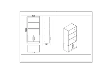 Kontorsmöbelset Raveena 17 Barock / Antracit - Barock / Antracit - Möbler - Kontorsmöbler - Möbelset för kontor