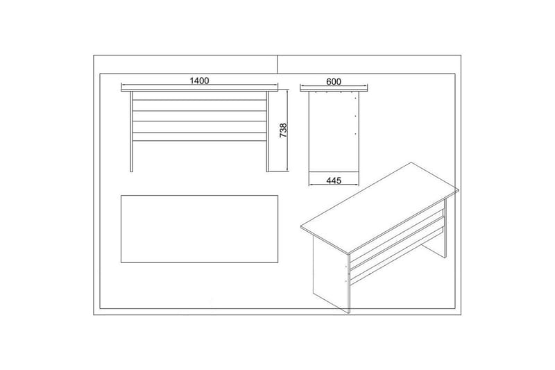 Kontorsmöbelset Raveena 17 Barock / Antracit - Barock / Antracit - Möbler - Kontorsmöbler - Möbelset för kontor