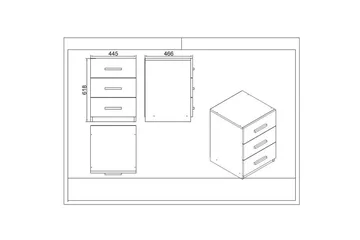 Kontorsmöbelset Raveena 18 Barock / Antracit - Barock / Antracit - Möbler - Kontorsmöbler - Möbelset för kontor