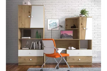 Möbelset för Kontor NERO - Natur/Vit - Möbler - Kontorsmöbler - Möbelset för kontor