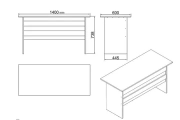 Benich Möbelset Kontor - Teak/Antracit - Möbler - Kontorsmöbler - Möbelset för kontor