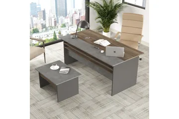 Desgrar Möbelset Kontor - Brun/Betonggrå/Antracit - Möbler - Kontorsmöbler - Möbelset för kontor