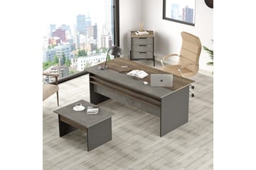 Desgrar Möbelset Kontor - Brun/Betonggrå/Antracit - Möbler - Kontorsmöbler - Möbelset för kontor