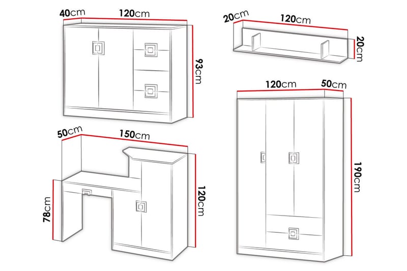 Klacksberg Kontormöbelset - Trä/Natur/Vit - Möbler - Kontorsmöbler - Möbelset för kontor