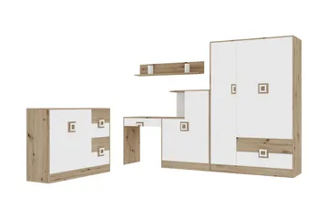 Klacksberg Kontormöbelset - Trä/Natur/Vit - Möbler - Kontorsmöbler - Möbelset för kontor